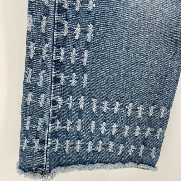 Wild Secret Juniors High Waist Jeans Blue Denim Textured Y2K 11 - Picture 4 of 8